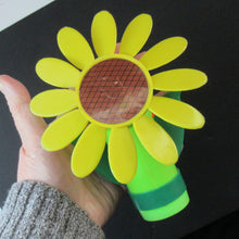 Load image into Gallery viewer, 1960s Flower Power Hong Kong Battery Hand Held Fan
