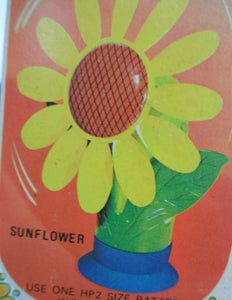 1960s Flower Power Hong Kong Battery Hand Held Fan