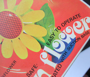 1960s Flower Power Hong Kong Battery Hand Held Fan