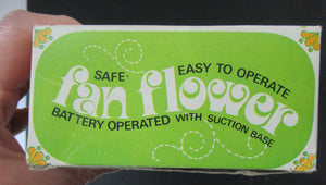 1960s Flower Power Hong Kong Battery Hand Held Fan