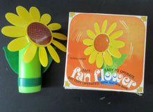 Load image into Gallery viewer, 1960s Flower Power Hong Kong Battery Hand Held Fan
