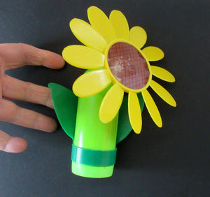 1960s Flower Power Hong Kong Battery Hand Held Fan1960s Flower Power Hong Kong Battery Hand Held Fan