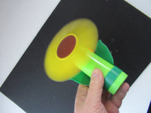 Load image into Gallery viewer, 1960s Flower Power Hong Kong Battery Hand Held Fan
