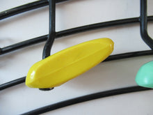 Load image into Gallery viewer, Vintage 1950s Wire Work Coat rack with Musical Notes in Coloured Plastic
