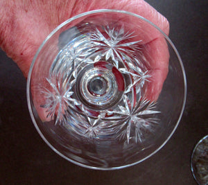 Vintage 1950s Edinburgh Crystal Star of Edinburgh White Wine Glassess