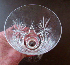 Vintage 1950s Edinburgh Crystal Star of Edinurgh White Wine Glassess