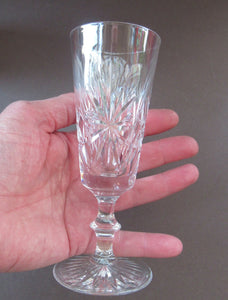 Vintage 1950s Edinburgh Crystal Star of Edinburgh Champagne Flutes