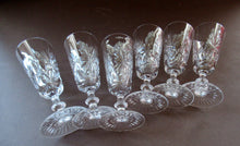 Load image into Gallery viewer, Vintage 1950s Edinburgh Crystal Star of Edinburgh Champagne Flutes
