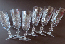 Load image into Gallery viewer, Vintage 1950s Edinburgh Crystal Star of Edinburgh Champagne Flutes
