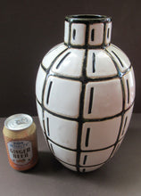 Load image into Gallery viewer, Vintage Mid Century Art Pottery Studio Pottery Large Black and White Vase
