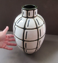 Load image into Gallery viewer, Vintage Mid Century Art Pottery Studio Pottery Large Black and White Vase
