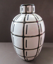 Load image into Gallery viewer, Vintage Mid Century Art Pottery Studio Pottery Large Black and White Vase
