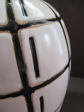 Load image into Gallery viewer, Vintage Mid Century Art Pottery Studio Pottery Large Black and White Vase
