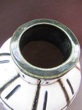 Load image into Gallery viewer, Vintage Mid Century Art Pottery Studio Pottery Large Black and White Vase
