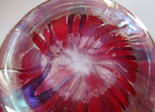 Load image into Gallery viewer, 1990s Caithness Lanmara Scottish Studio Art Glass Bowl Pink and Iridescent Trails
