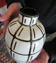 Load image into Gallery viewer, Vintage Mid Century Art Pottery Studio Pottery Large Black and White Vase

