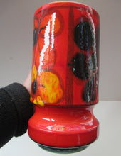 Load image into Gallery viewer, 1970s Poole Pottery Delphis Vase Floral Design Shape 84 by Loretta Leigh
