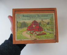 Load image into Gallery viewer, 1920s German Wooden Building Blocks Side in Wooden Box

