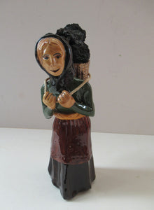 Scottish Pottery Figurine 1970s Coll Pottery Isle of Lewis