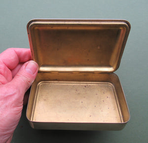Queen Princess Mary 1914 Brass Christmas Tin and Card Antique WWI collectable