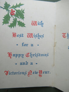Queen Princess Mary 1914 Brass Christmas Tin and Card Antique WWI collectable
