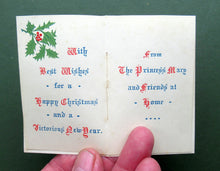 Load image into Gallery viewer, Queen Princess Mary 1914 Brass Christmas Tin and Card Antique WWI collectable
