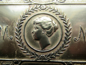 Queen Princess Mary 1914 Brass Christmas Tin and Card Antique WWI collectable