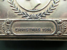 Load image into Gallery viewer, Queen Princess Mary 1914 Brass Christmas Tin and Card Antique WWI collectable
