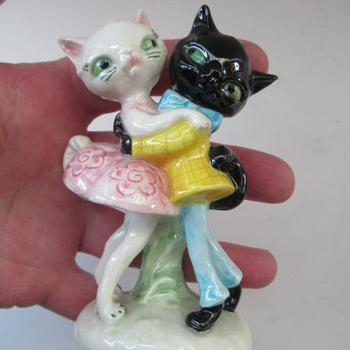 1960s 1950s Goebel Figurine Comical Dancing Cats by Albert Staehle