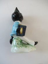 Load image into Gallery viewer, 1960s Goebel Black Cat Figurine Playing Accordion Alert Staehle
