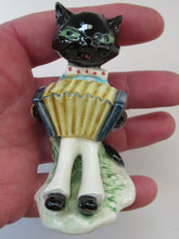 Load image into Gallery viewer, 1960s Goebel Black Cat Figurine Playing Accordion Alert Staehle
