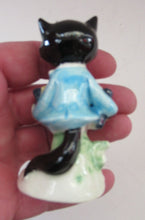 Load image into Gallery viewer, 1960s Goebel Black Cat Figurine Playing Accordion Alert Staehle
