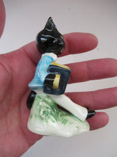 Load image into Gallery viewer, 1960s Goebel Black Cat Figurine Playing Accordion Alert Staehle
