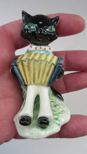 Load image into Gallery viewer, 1960s Goebel Black Cat Figurine Playing Accordion Alert Staehle
