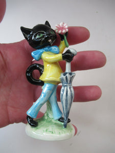 1960s 1950s Goebel Figurine Comical Cat Albert Staehle