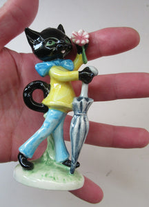 1960s 1950s Goebel Figurine Comical Cat Albert Staehle