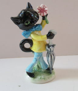1960s 1950s Goebel Figurine Comical Cat Albert Staehle