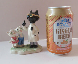 1950s 1960s Goebel Comical Cats Doctor or Dentist with Patients Alert Staehle
