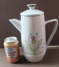Load image into Gallery viewer, Buchan Pottery Stoneware Coffee Pot Thistles Pattern 1950s 1960s
