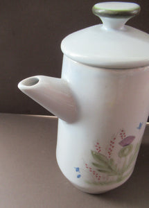 Buchan Pottery Stoneware Coffee Pot Thistles Pattern 1950s 1960s