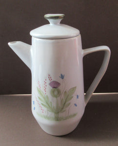Buchan Pottery Stoneware Coffee Pot Thistles Pattern 1950s 1960s