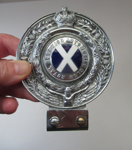 Vintage RSAC Royal Scottish Automobile Club Badge