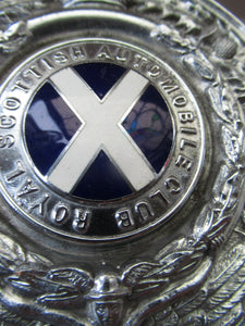 Vintage RSAC Royal Scottish Automobile Club Badge