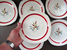 Load image into Gallery viewer, 1950s MIDWINTER Set of SIX Dessert Plates. Collectable HAWAII PATTERN. 8 1/2 inches
