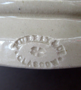 SCOTTISH POTTERY. Large Stoneware Whisky Flask in the Form of SOUTER JOHNNIE from the Burn's Poem "Tam O'Shanter"