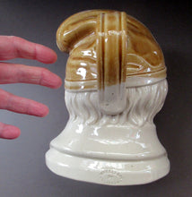 Load image into Gallery viewer, SCOTTISH POTTERY. Large Stoneware Whisky Flask in the Form of SOUTER JOHNNIE from the Burn&#39;s Poem &quot;Tam O&#39;Shanter&quot;
