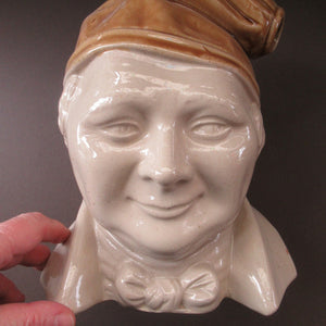 SCOTTISH POTTERY. Large Stoneware Whisky Flask in the Form of SOUTER JOHNNIE from the Burn's Poem "Tam O'Shanter"
