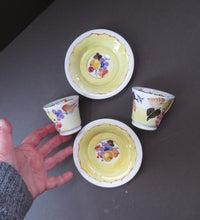 Load image into Gallery viewer, 1920s MakMerry Mac Merry Fruit and Berries Cups and Saucers
