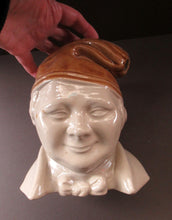 Load image into Gallery viewer, Antique Caledonian Pottery Salt Glaze Stoneware Whisky Flagon: Souter Johnny
