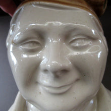 Load image into Gallery viewer, Antique Caledonian Pottery Salt Glaze Stoneware Whisky Flagon: Souter Johnny
